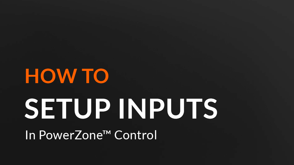 How to setup Inputs